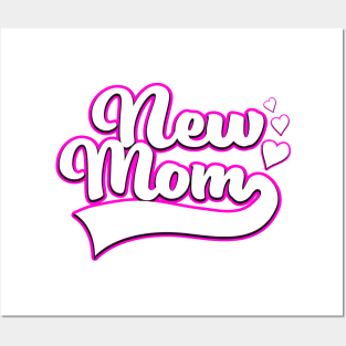 New Mom Vintage typeface logo Posters and Art